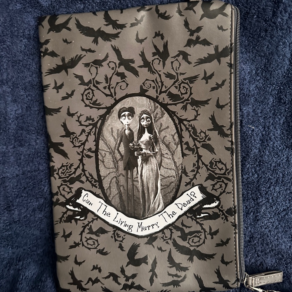 CORPSE BRIDE Pouch/Bag~11"× 8" Zippered Closure~"Can The Living Marry The Dead?"